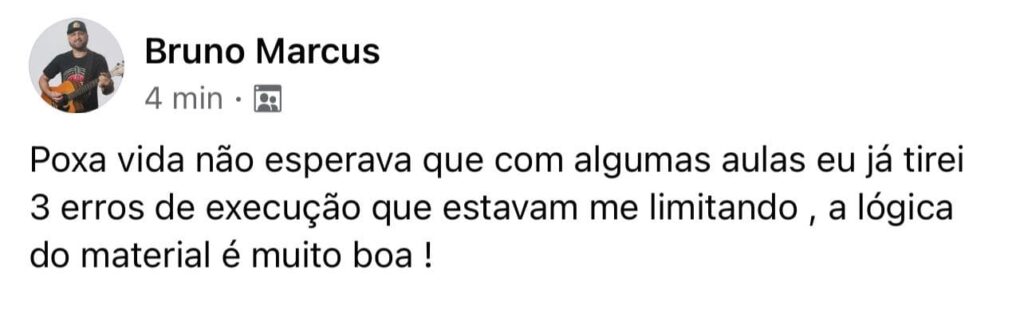 Depoimento original de aluno 1