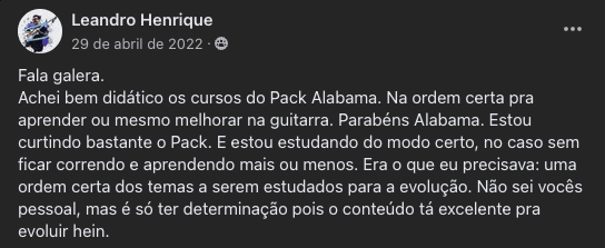 Depoimento original de aluno 2